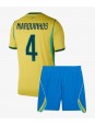Billige Brasil Marquinhos #4 Hjemmedraktsett Barn VM 2026 Kortermet (+ Korte bukser)